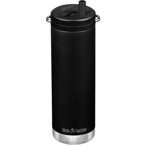 Klean Kanteen TKWide 592ml Insulated Bottle Twits Cap w/Straw Black