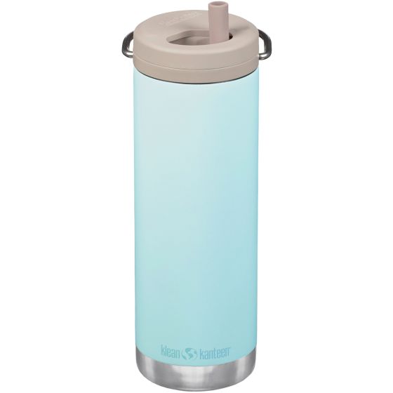 Klean Kanteen TKWide 592ml Insulated Bottle Twits Cap w/Straw Blue Tint
