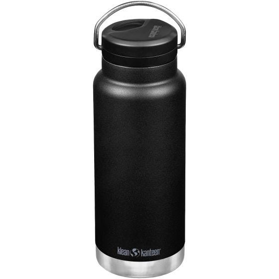 Klean Kanteen TKWide 946ml Insulated Bottle Twist Cap w/Straw Black