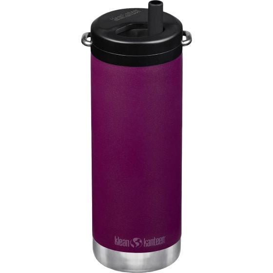 Klean Kanteen TKWide 473ml Insulated Bottle Twist Cap w/Straw Purple Potion