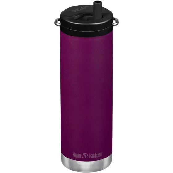 Klean Kanteen TKWide 592ml Insulated Bottle Twits Cap w/Straw Purple Potion