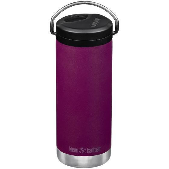 Klean Kanteen TKWide 473ml Insulated Bottle Twist Cap w/Straw Purple Potion