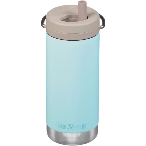 Klean Kanteen TKWide 355ml Insulated Bottle Twist Cap w/Straw Blue Tint