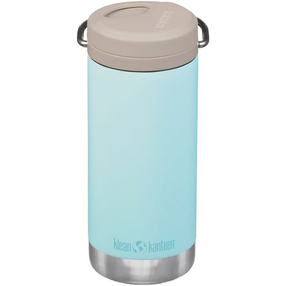 Klean Kanteen TKWide 355ml Insulated Bottle Twist Cap w/Straw Blue Tint