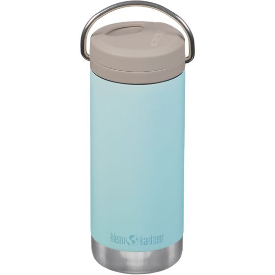 Klean Kanteen TKWide 355ml Insulated Bottle Twist Cap w/Straw Blue Tint
