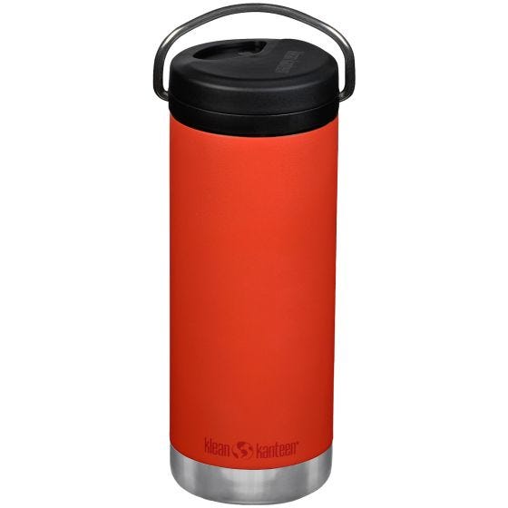 Klean Kanteen TKWide 473ml Insulated Bottle Twist Cap w/Straw Tiger Lilly