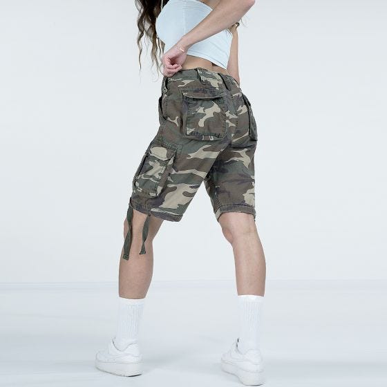 Surplus Ladies Airborne Vintage Shorts Washed Woodland