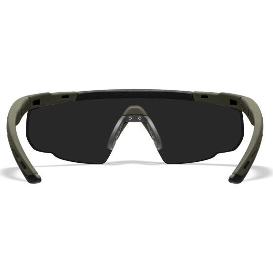 Wiley X Saber Advanced Glasses Grey + Clear + Rust Lens / OD Green Frame