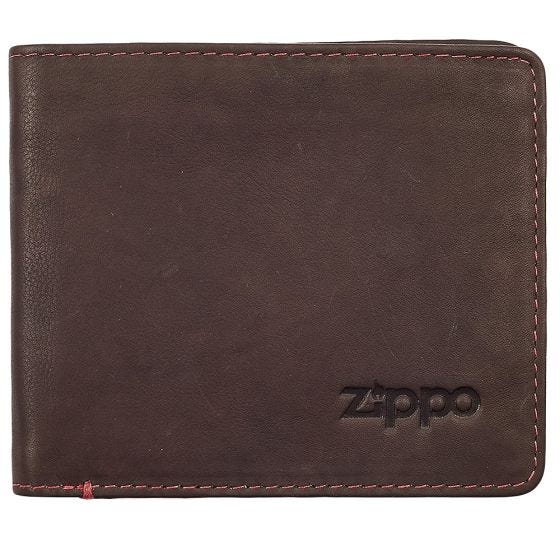 Zippo Leather Bi-Fold Wallet Brown