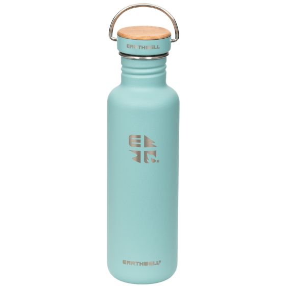 Earthwell Woodie Single Wall Bottle 800ml Maple / Aqua Blue