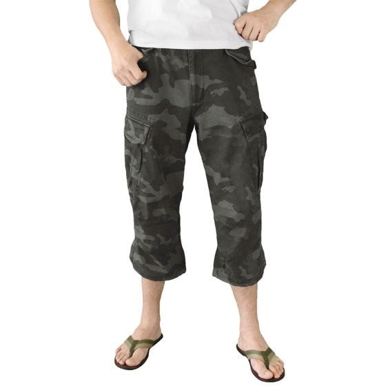Surplus Engineer Vintage 3/4 Shorts Black Camo