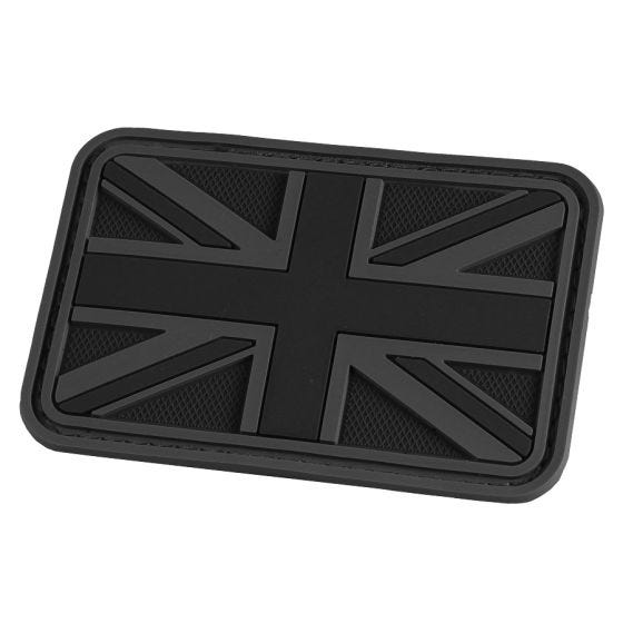 Hazard 4 3D Union Jack UK Flag Morale Patch Black