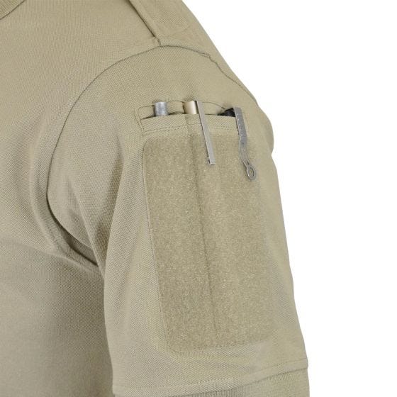Hazard 4 Undervest Plain Front Battle Polo Shirt Tan