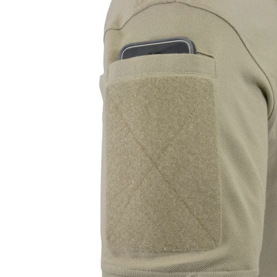 Hazard 4 Undervest Plain Front Battle Polo Shirt Tan