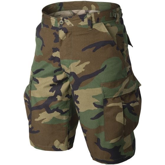 Helikon Genuine BDU Shorts Cotton Ripstop Woodland