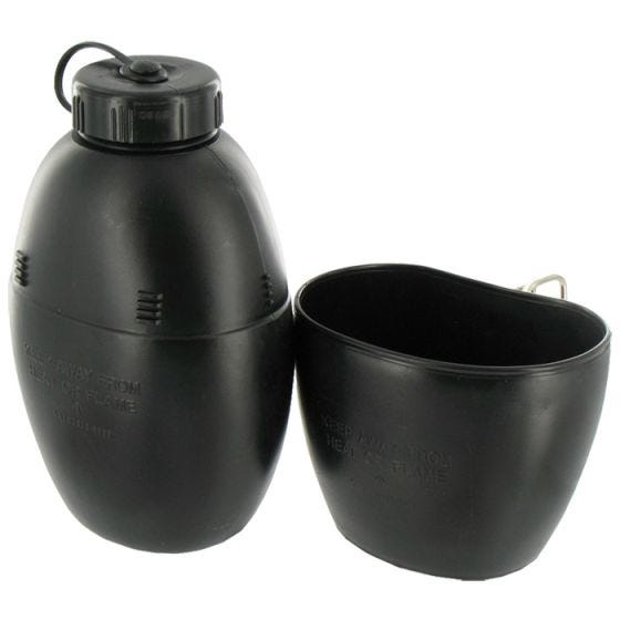 Highlander 58 Pattern Water Bottle and Mug Black