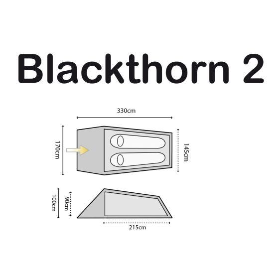 Highlander Blackthorn 2 Tent Hunter Green/Orange Trim