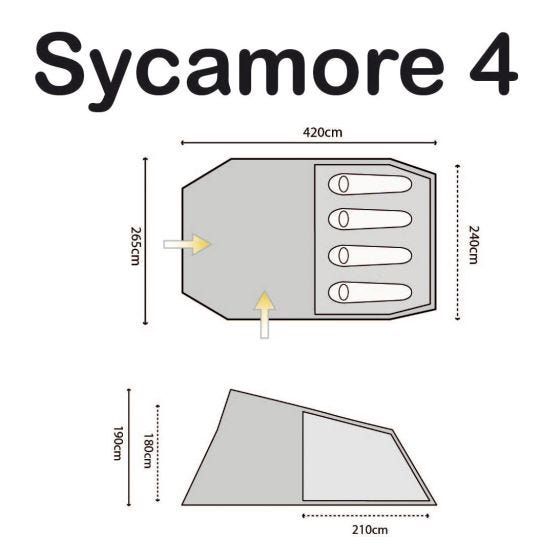 Highlander Sycamore 4 Tent Meadow/Spring Green