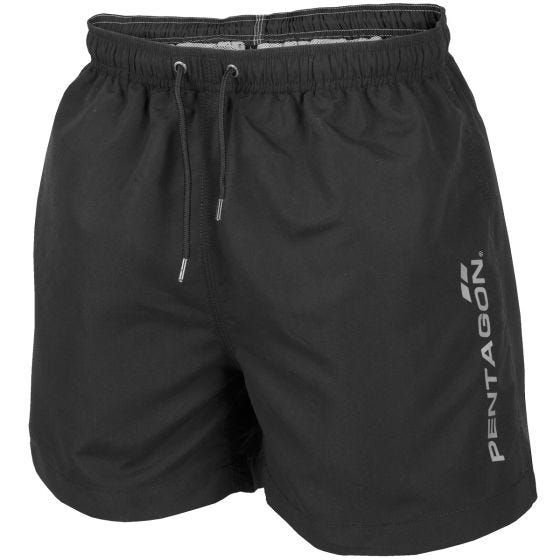 Pentagon Hippocampus Swimming Shorts Black
