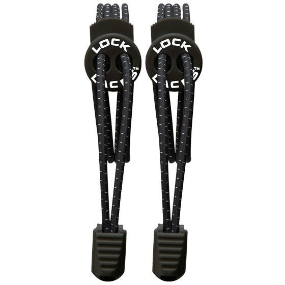 Lock Laces Elastic No Tie Shoelaces Black