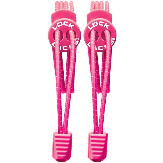Lock Laces Elastic No Tie Shoelaces Hot Pink