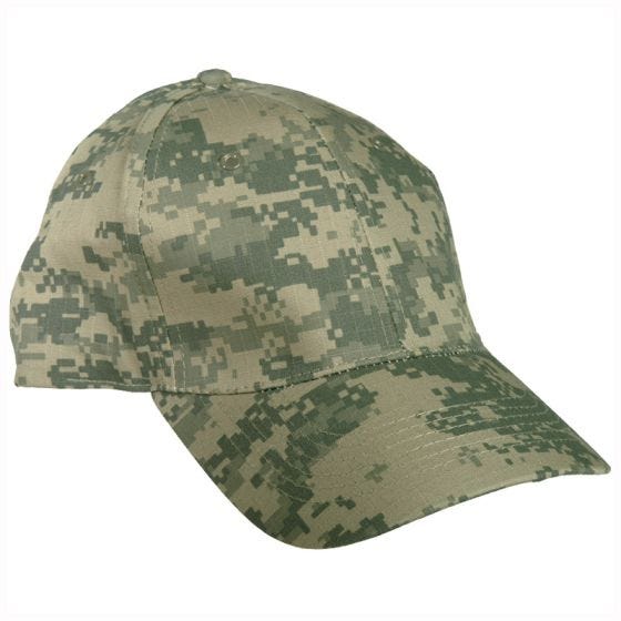Mil-Tec Baseball Cap with Plastic Band Ripstop ACU Digital