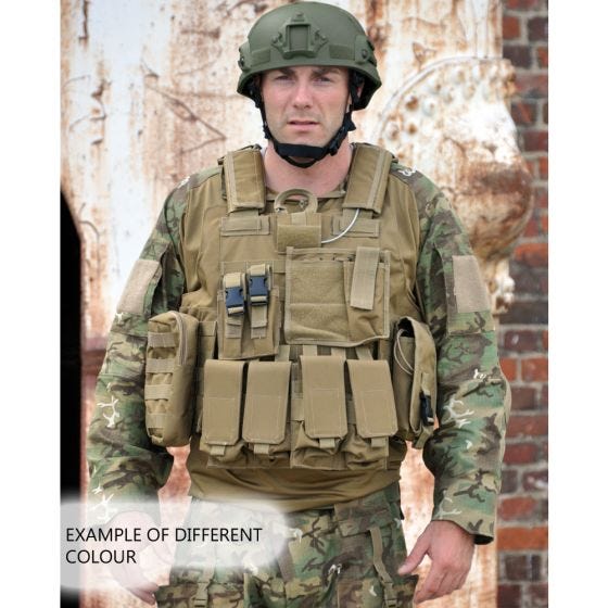 Mil-Tec M.Release MOLLE Combat Vest Olive