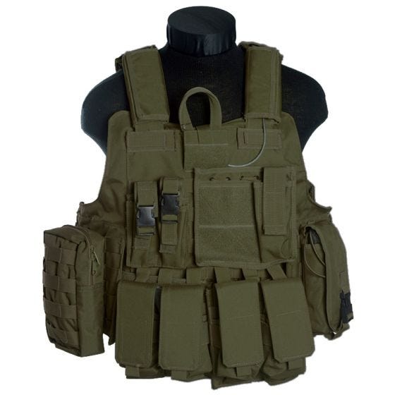 Mil-Tec M.Release MOLLE Combat Vest Olive