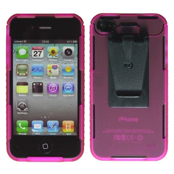 Nite Ize Connect Case for iPhone 4/4S Pink Translucent