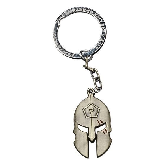 Pentagon Spartan Keyring Antique Brass