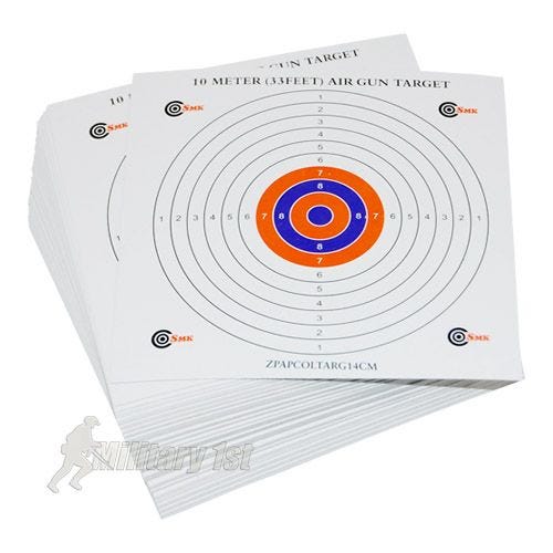 SMK Colour Centre 14cm Paper Targets (100 Pack)