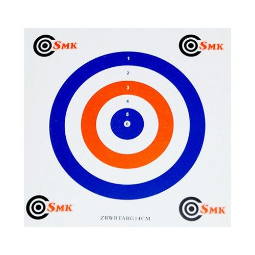 SMK Red White Blue 14cm Card Targets (100 Pack)