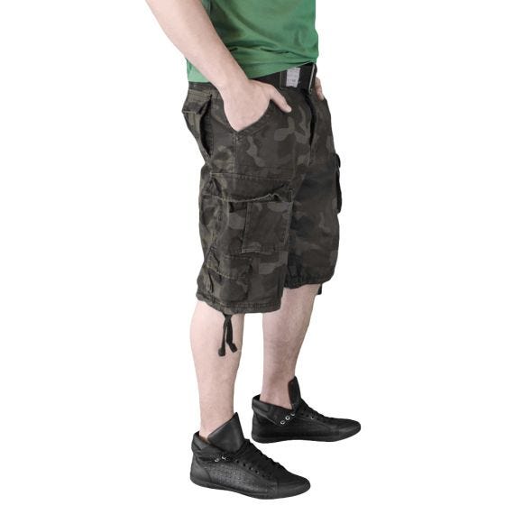Surplus Division Shorts Black Camo