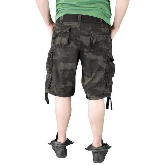 Surplus Division Shorts Black Camo