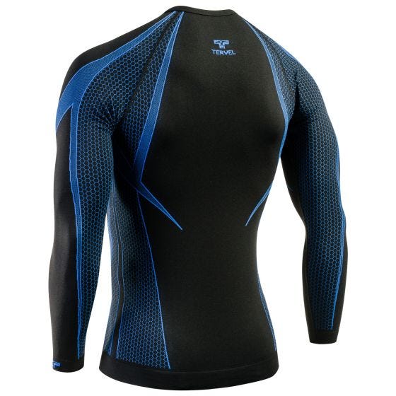 Tervel Optiline Shirt Long Sleeve Black/Blue