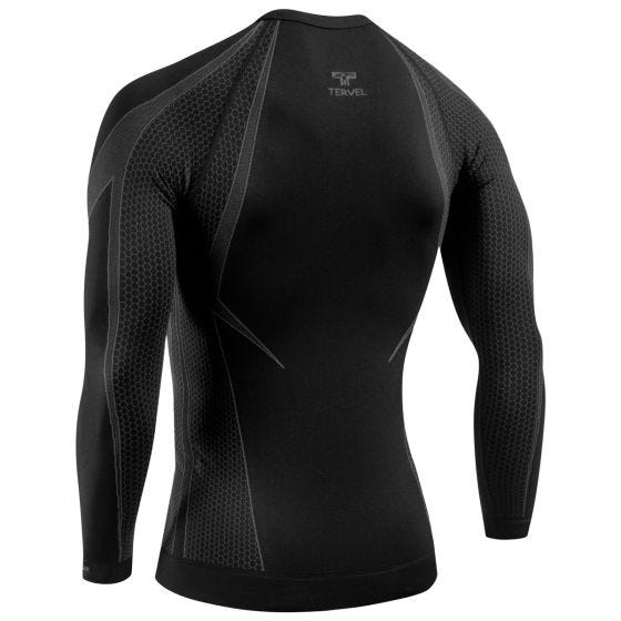 Tervel Optiline Shirt Long Sleeve Black/Grey