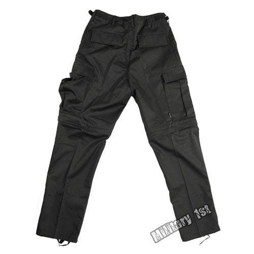 Zip-Off Combat Trousers Black
